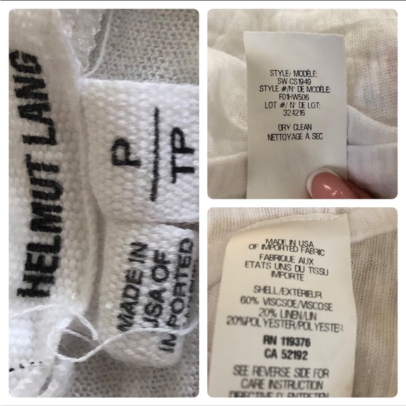 Helmut Lang White Transparent Long Sleeve Shirt  XS - Picture 7 of 7